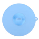 Silicone Cup Lid Reusable Leakproof Insulation Bowl Cup Cover (Blue L)