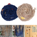 Decorative Nautical Fishing Net Seaside Wall Beach Party Sea Shell (Blue)