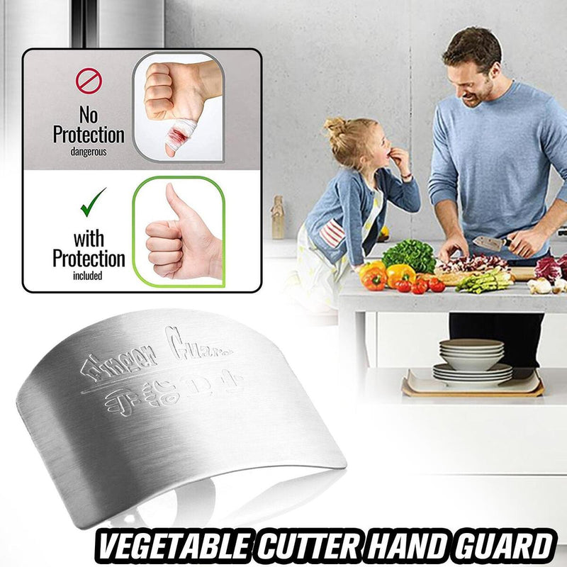 Steel Kitchen Finger Hand Protector Guard Chop Slice Cook`