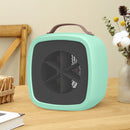 500w Mini Electric Heating Fan with Handle Desktop Warm Air Blower (Green) Newly
