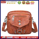 Women Daily Rivets Multi Pockets Shoulder Tote Street Shopping PU Messenger Bags