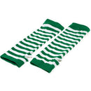 Fashion Striped Long Women Gloves Stretchy Knitted Fingerless Gloves Arm Warm