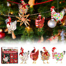 4pcs Scarf Chicken Hanger for Festival Scarf Chicken Pendant Christmas Orna