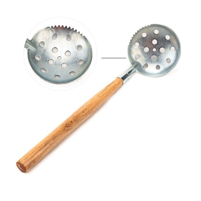 Ice Fishing Scoop Wooden Handle Fishnet Strainer Slush Skimmer Fishing Tackles