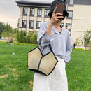 Casual Straw Women Shoulder Bags Woven Handbag Handmade Summer Beach Travel Tote