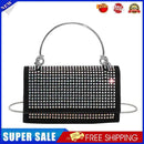 #A Rhinestones Shoulder Bag Metal Handle Women Sparkling Chain Small Handbags