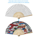 Hand Paint Oil Paint By Numbers DIY Christmas Snowman Drawing Handheld Fan Gift