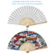 Hand Paint Oil Paint By Numbers DIY Christmas Snowman Drawing Handheld Fan Gift