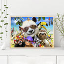 DIY Digital Picture Panda Sloth Frameless Oil Painting By Number Handicraft