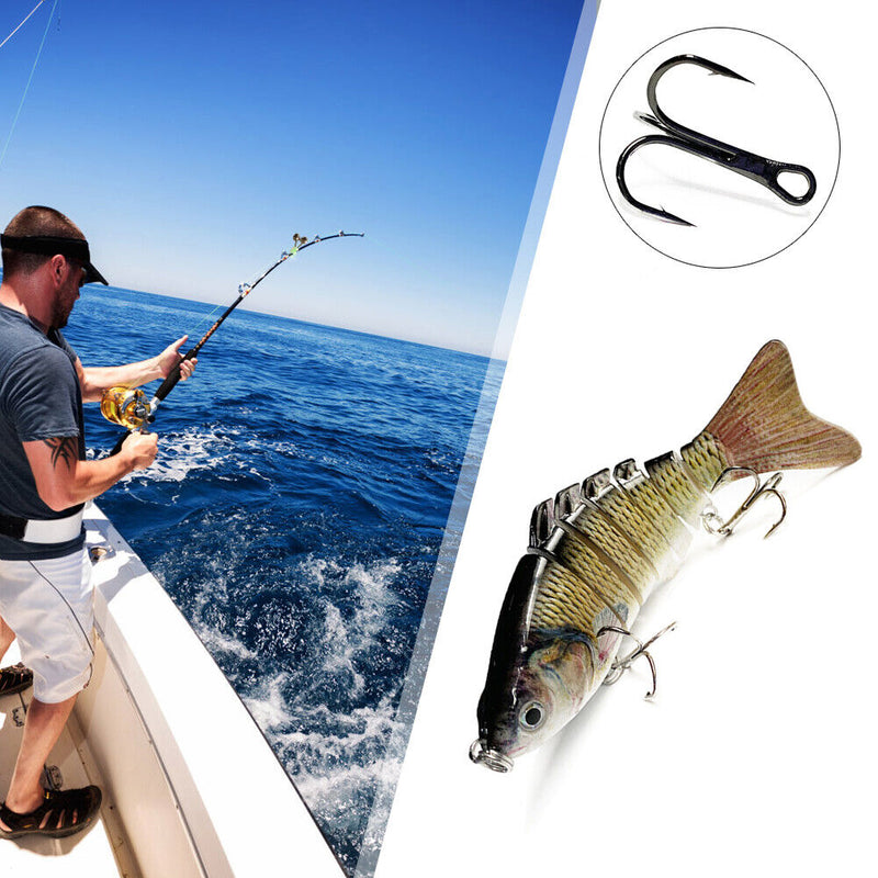 Multi Jointed Swimbait Wobbler Bass Pike Saltwater 7 Segments Fishing Hard