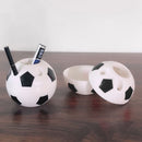 Cute Football Shaped Pen Holder Desktop Pencil Storage Rack (Black-White) Newly