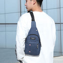 Women Fashion Solid Color Shoulder Chest Bag Travel Large Handbags (Blue)