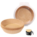 100pcs Air Fryer Disposable Paper Liner Non-Stick Steamer BBQ Mats (Brown) Newly