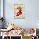 Writing Angel Girl Full Round Diamond Painting DIY Mosaic Picture Decorative Kit