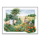 11CT 3 Beach Printed Full Embroidery Back Garden Needlework Cross Stitch Kit