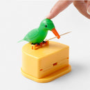 Toothpick Holder Dispenser Cute Bird Smart Automatic Toothpick Box (Yellow)