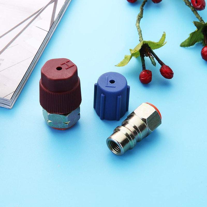 Retrofit 7/16 to 3/8 Conversion Adapter R12 to R134a High/Low AC Fitting