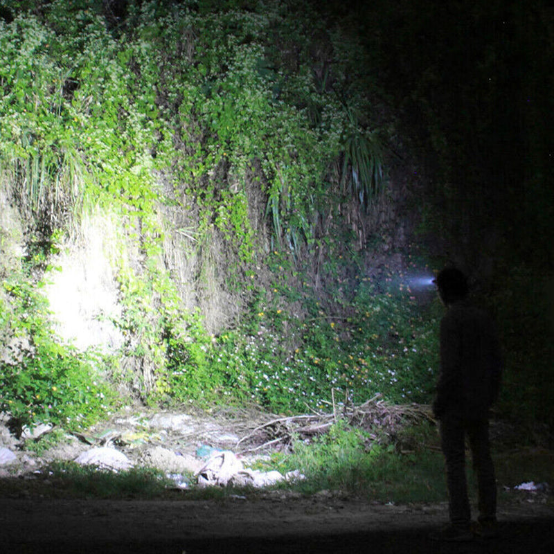 8LED Portable USB Rechargeable Headlight 2400mAh Power Display Head-Wear Torch