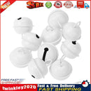 20pcs 25mm Metal Jingle Bells Christmas Hanging Decor Pet Pendant (White) Newly