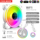 COOLMOON Cooler Silent 4Pin PWM 5V 3Pin ARGB Aura Sync Computer Case Cooling Fan