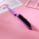 Boar Bristle Comb with Pointed Tail Wooden Handle Dyeing Comb (Purple) Newly