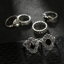 Fashion Women Boho Star Hand Accessories Rings Set Midi Finger Jewelry Moon
