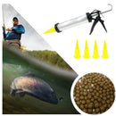 Carp Fishing Boilie Gun with 4pcs Spare Nozzles Sausage Bait Ball Making Tackle