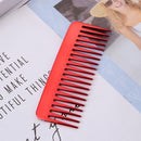 Wide Tooth Combs Detangling Reduce Hair Loss Salon Brush Hair Care (Red)