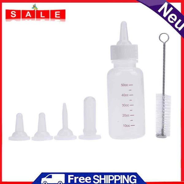 6pcs 50ml puppy kitten baby bottle pet dog cat care milk feeder factory