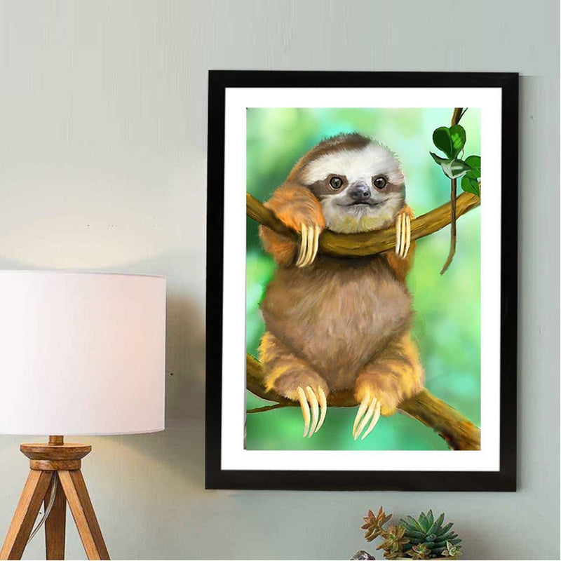 1989candy 5D DIY Full Drill Diamond Painting Cute Sloth Cross Stitch Embroidery