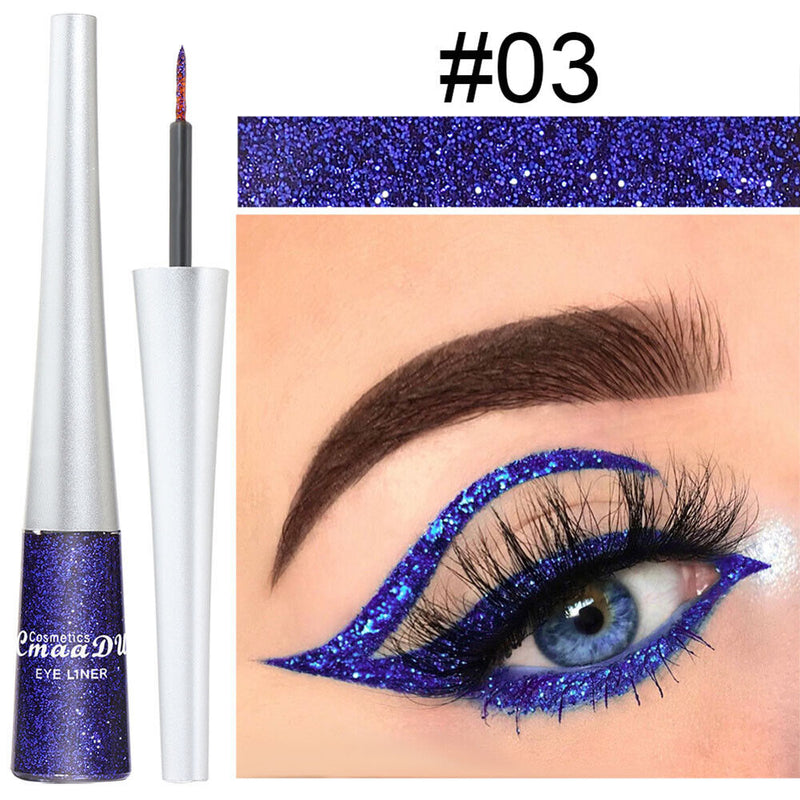 Long-Lasting Liquid Glitter Eyeliners Pencils Kit Colorful Shiny Eye Liner Pen