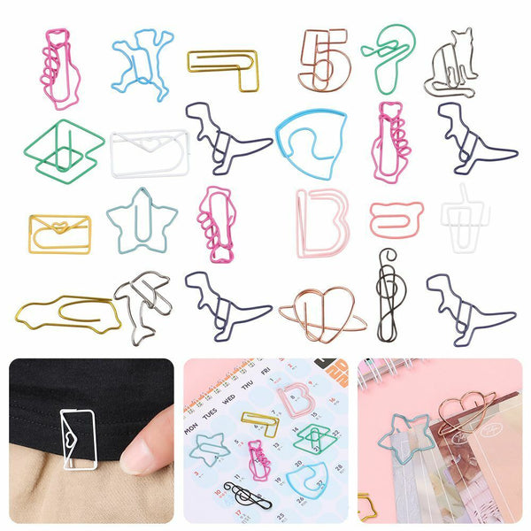 Desk Organizer Cute Animal Shape Paper Clips Stationery Bookmark Binder Clip