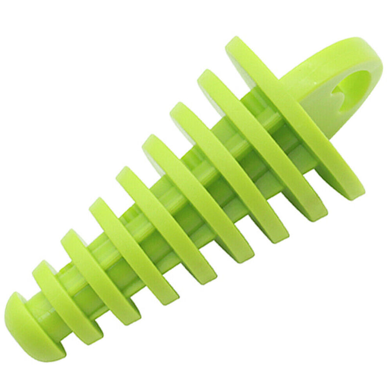 Motorcycle Exhaust Silencer Muffler Wash Plug Small (Fluorescent Yellow) Newly