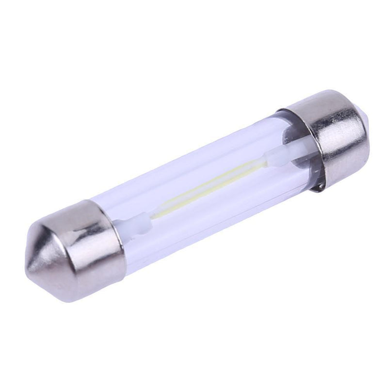 10pcs 39mm White COB LED Car Interior Glass Lens Festoon Dome Reading Light