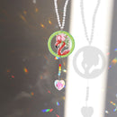 Bird Heart Prism Pendant Crystal DIY Rhinetone Painting Wall Hanging Wind Chi