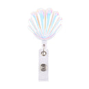 Exhibition Chest Cards Key Ring Lanyards Retractable Shell Shape Badge Holder