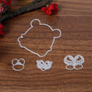 4pcs DIY Bear Cutting Dies Embossing Stencil for Scrapbooking Photo Album