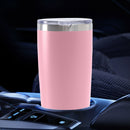 Thermal Car Mug Cup Stainless Coffee Vacuum Insulated Water Bottle (Pink)