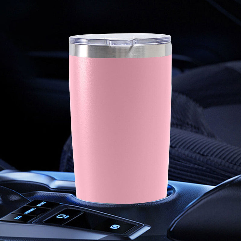 Thermal Car Mug Cup Stainless Coffee Vacuum Insulated Water Bottle (Pink)