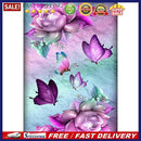 Flowers and Butterflies Oil Paint By Numbers DIY Handpainted on Canvas Wall Arts