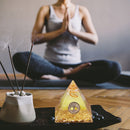 Crystal Pyramid Healing Energy Meditation Crystals Home Office Decor (B) Newly