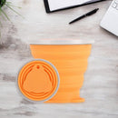 270mL Foldable Silicone Cup Outdoor Retractable Ultra-thin Mug (Orange) Newly