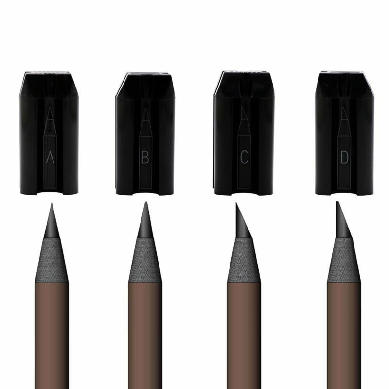 Duckbill-Shape Eye Makeup Shaping Tool Eyebrow Pencil Shaper 4-in-1 Plastic