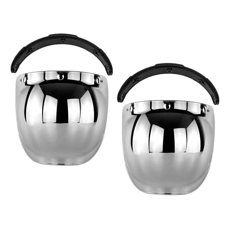 2x offenes Helmvisier Motorradhelm Blasenvisier PC Objektiv mit hoher Stärke