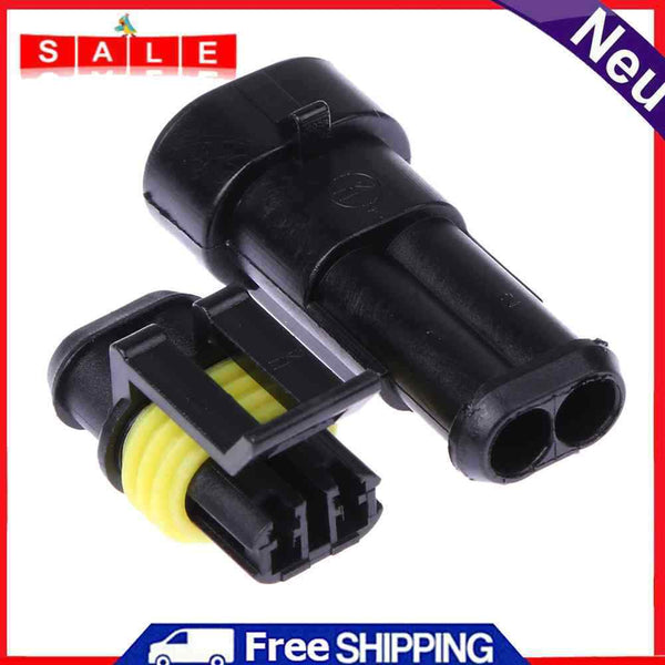 5 Sets Flame Use Temperatures 2P Waterproof Automotive Wire Connector Ste