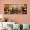3 Panels Fall Forest Animals Oil Paint By Numbers Kits DIY Handpainted on Canvas