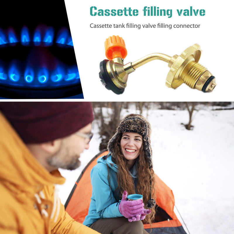 Cassette Air Tank Valve Direct Connection Gas Cylinder Coupler Camping Supplies
