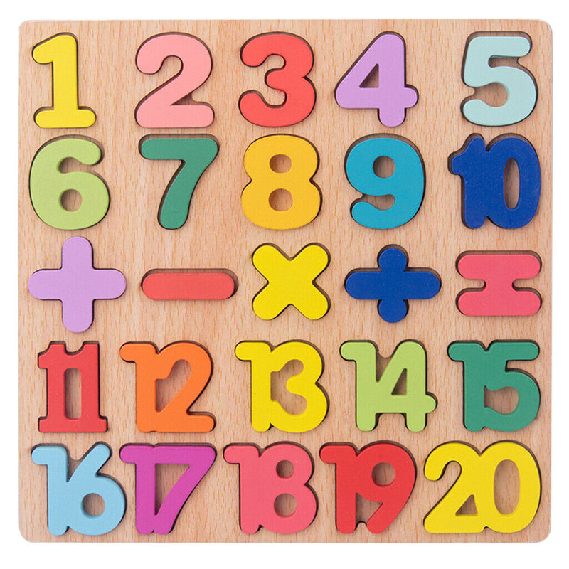 Colorful Number Puzzle Pre-school Cognition Educational Math