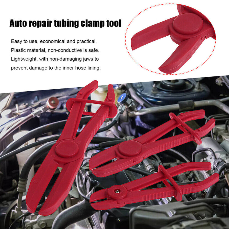 3pcs Car Fuel Water Line Tube Clamp Automobile Vehicle Brake Pants Repair Folders