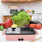 1000W 2 in 1 Non-stick Electric Barbecue Hot Pot Multi Roast Cooker (220V)